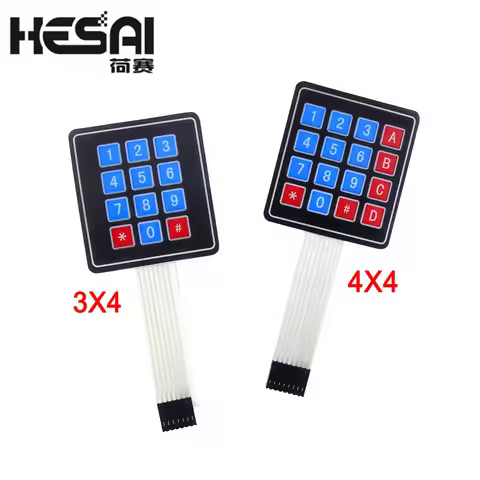 16 Key Membrane Switch Keypad 4X4 3X4 Matrix Keyboard For Arduino Diy Kit