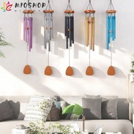 MIOSHOP Metal Tubes Windchime, Aluminum 6 Rods Aluminum Wind Chimes,  Zen Atmosphere Large Pendant W