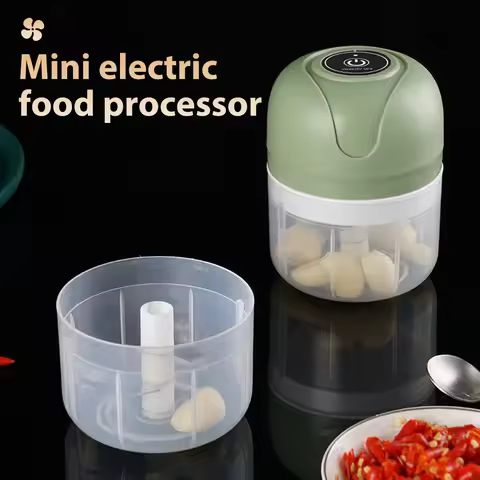 Electric Food Chopper Garlic Crusher Meat Grinder Mini Garlic Press Vegetable Chopper Masher Machine