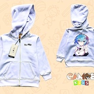 KIDS Anime Re Zero REM waifu Zipper Hoodie Jacket