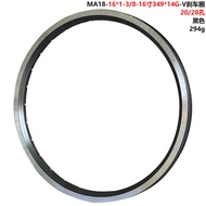 rim basikal 4 batang kipas rim basikal.lajak 16 * 1-3/8 Aluminum Alloy V-Brake Double-Layer Car Ring
