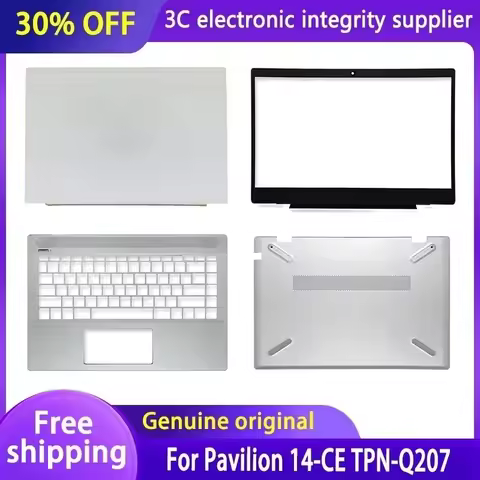 For Pavilion 14-CE TPN-Q207 Laptop LCD Back Cover/Front Bezel/Hinge/Palmrest/Bottom Case L19174-001 