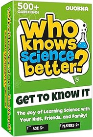 QUOKKA Who Knows Science Better Kids & Family Card Quiz Game | Fun & Educational Questions for Child