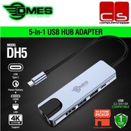 DMES DH5 5-in-1 USB HUB Multi Function Adapter with Expansion Port - USB 3.0 Port x2/HDMI Port x1/Ty