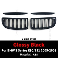 Sport 2 Line Front Kidney Grille Bumper Grill Inlet Mesh For BMW E90 E91 3 Series 2005-2012 320i 325