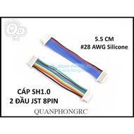 Cable SH1.0 2 JST Heads 4.5cm Silicone Cable 8 Pin for F4 / F7 circuit
