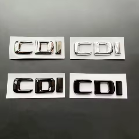 3D ABS Chrome CDI Logo Letters Car Trunk Emblem Badge For Mercedes Benz ML 320 270 C220 W204 A B GLK