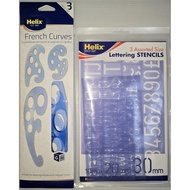 Helix French Curves/Lettering Stencils 1 Set 3 Pieces - Wishingtown