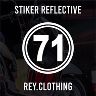 CUTTING STICKER NUMBER 71 WHITE