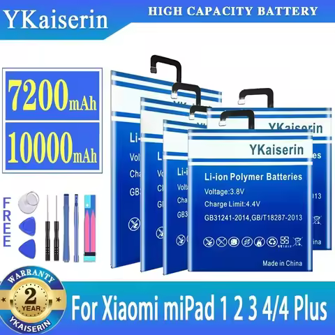 YKaiserin BN60 BN80 BM60 BM61 BM62 Battery for Xiaomi MiPad 1 2 3 4 Plus 4Plus MiPad1 MiPad2 MiPad3