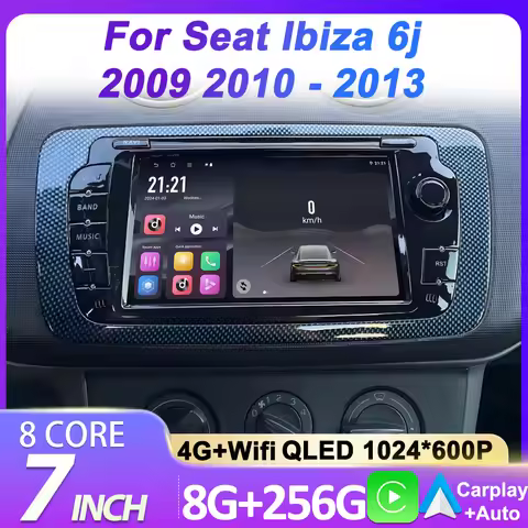 Wireless CarPlay Android Auto Car Radio For Seat Ibiza 6j 2009 - 2013 7 inch WiFi Multimedia GPS Nav