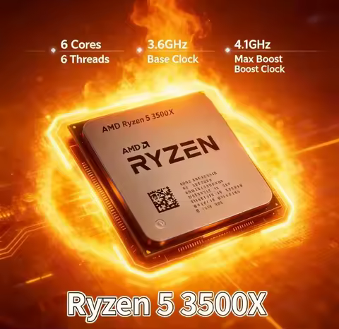 AMD R5 3500X Ryzen 5 3500X 65W Low Power 6 Cores 6 Threads 4.1GHz AM4 DDR4 Desktop CPU for Gaming an