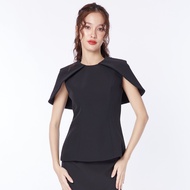 Miss Office เสื้อคอกลมแขนกุดคลุมไหล่ (MT-319)