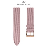 August Berg Pink Perlon Rose Gold Buckle Watch Strap