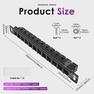 12 Port Patch Panel 10inch 0.5U CAT6 Network Patch Panel for DeskPi RackMate T1/T0/T2/T1 Plus/T0 Plu