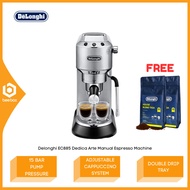 Delonghi EC885 Dedica Arte Manual Espresso Machine, Arte Grey EC885.GY / Metal EC885.M / Beige EC885