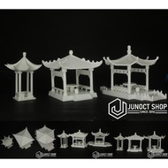 White Gazebo model Pavilion Scale 1: three miniature model options