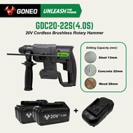 GONEO - GDC20-22S(4.0S / SOLO) - 20V Cordless Brushless Rotary Hammer