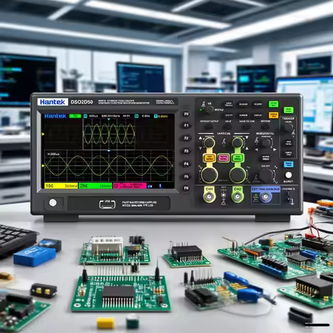 Hantek Digital Oscilloscope DSO2D20/2D35/2D50/2C20/2C35/2C50 2 Channels USB 200/350/500Mhz Portable