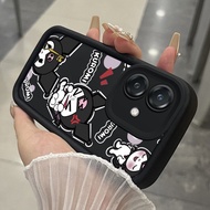 Case For OPPO A3 4G A3 Pro 5G A3X 4G A3X 5G A40 A60 5G Three-Color Rabbit Phone Silicone Shockproof