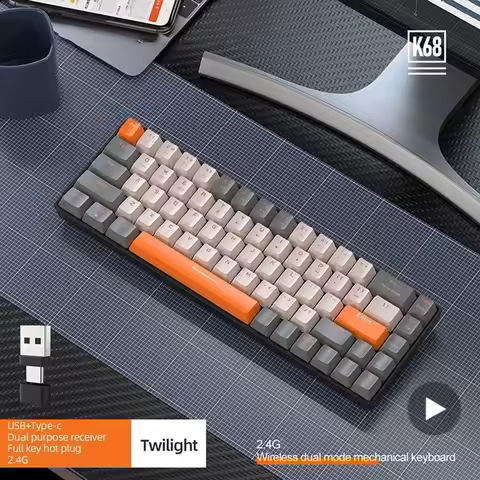Wireless Gaming Mechanical Bluetooth Keyboard Gamer For PC iPad Tablet Cell Phone TV Mechanic Kit Te