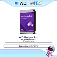 WD Purple Pro Smart Video Hard Drive 3.5" Surveillance HDD For CCTV AI Video Analytic (10TB / 12TB)