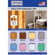 Aman Deluxe PVC Bathroom Kitchen Folding Door / PVC FOLDING DOOR / PVC DOOR / PINTU PVC / PINTU LIPAT