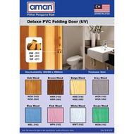 Aman Deluxe PVC Bathroom Kitchen Folding Door / PVC FOLDING DOOR / PVC DOOR / PINTU PVC / PINTU LIPA