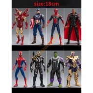 New Avengers Iron Man Spider-Man Thanos Hulk War Machine Thor Captain America Joints Are Movable Action Figure 24CMKid