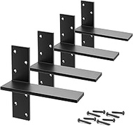 Floating Shelf Brackets Heavy Duty 3/8" Thick 4 Pack 12" Lx2.5 W Hidden Free Hanging Countertop Supp