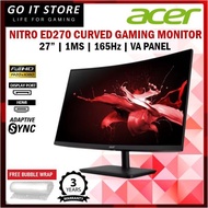 Acer Nitro 27" ED270 XBMIIPX 165Hz 1MS Full HD Curved Gaming Monitor (HDMI/ DP)