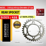 SPOCKET BELAKANG REAR SPOCKET 428 FOR ZXR150/KR150/RR150/DINAMIK/GT128
