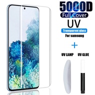 Samsung Galaxy S8 S9 S10 S20 S21 S22 S23 S24 Plus Note 8 9 10 20 Ultra Full Glue Cover Liquid UV Tempered Glass Screen Protector