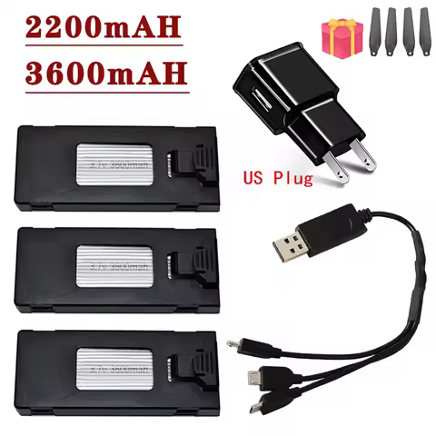 3.7V 2200mAH 3600Mah E88 E525 Battery 3.7V 3600mAh Li-po Battery RC Drone For E99 E99S E88s E88EVO R