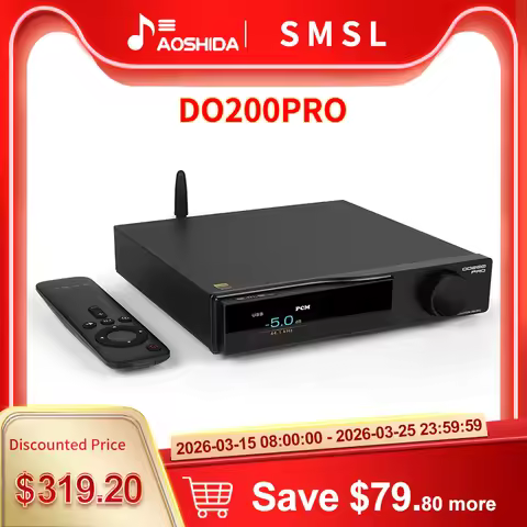 SMSL DO200 PRO HiFi Balanced Decoder 12x CS43131 DAC Chips Full MQA Decoding Hi-res Pre-amp Bluetoot