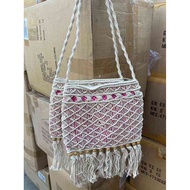 Foreign Trade Cotton Rope Hand-woven Handbag Tassel Bag Small Handbag Small Handbag