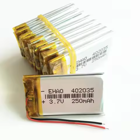 10 PCS 3.7V 250mAh Lithium Polymer Lipo Rechargeable Battery 402035 For Mp3 Bluetooth Smart Watch He