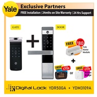Yale YDR50GA Gate Lock + YDM3109A Door Lock Bundle 【FREE ACCESS MODULE】 Digital Lock