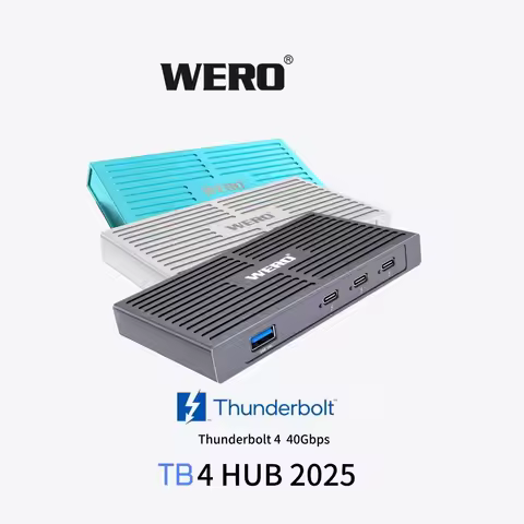 WERO Thunderbolt 4 Hub Expansion Dock Thunderbolt 5/4/USB4 Universal 25 Models JHL8440 Mac Suitable