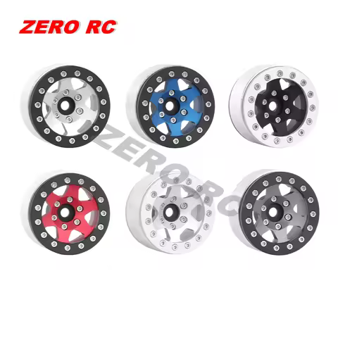 ALUMINUM 1.55" Beadlock Wheel Rim 6-Spoke For RC Truck MN D90 TF2 Tamiya CC02 1/18 UTB18 CAPRA JIMNY