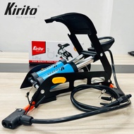 Bơm đạp chân xe đạp xe máy [CHÍNH HÃNG] KIRITO JAPAN 2 ống hơi bền đẹp cao cấp (TẶNG THÊM DÂY)
