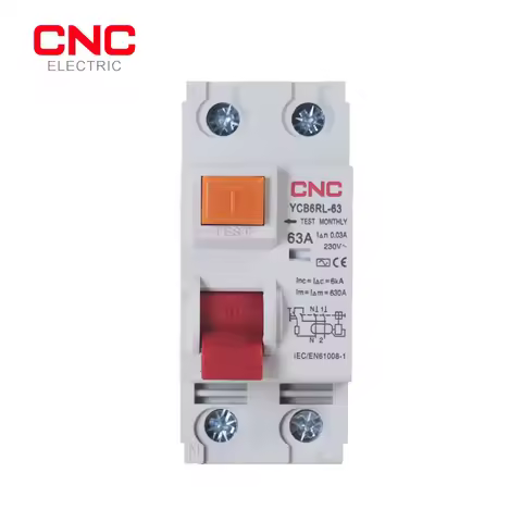 CNC AC Type RCCB Electromagnetic Residual Current Circuit Breaker AC RCCB 2 Pole 25A 40A 63A 100A RC