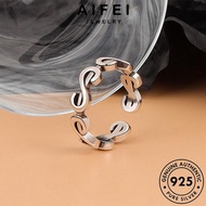 AIFEI JEWELRY Accessories Cincin 925 Perak Sterling 純銀戒指 Original Simple For Perempuan Women Korean Adjustable Ring Coins Silver R659