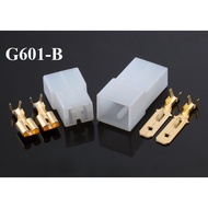 G601-2-hole white 6.3mm domestic car wire jack