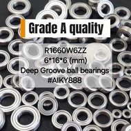 R1660W6ZZ 6*16*6 (mm) Miniature ball bearing