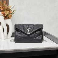 全新 YSL Saint laurent puffer銀標雲朵包 單肩包 女款 黑色