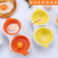 MICROWAVE EGG BOILING TOOL EGG STEAM DOUBLE EGGS POUCHER 2 CUP BOIL STEAM