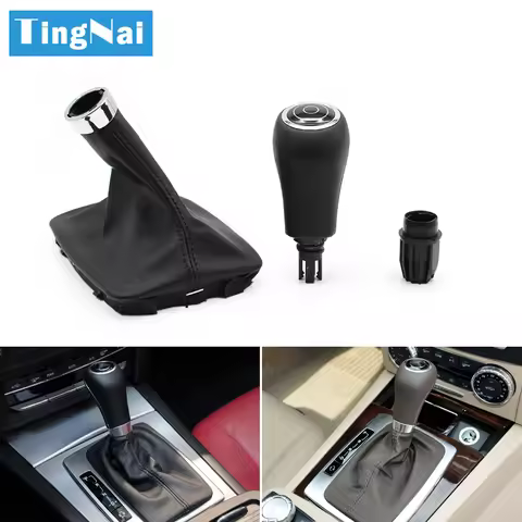 Car Automatic Shift Gear Shifter Knob Boot For Mercedes BENZ C E GLK Class AMG W204 W212 W207 X204 C