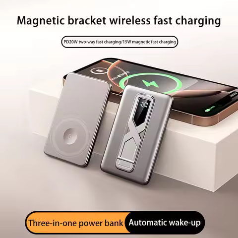 100000mAh Magnetic Power Bank Wireless Fast Charger For Magsafe Portable Auxiliary Battery Pack For 
