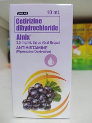 Alnix  ( Cetirizine Dihydrochloride)  2.5mg/ml syrup Oral Drops 10ml